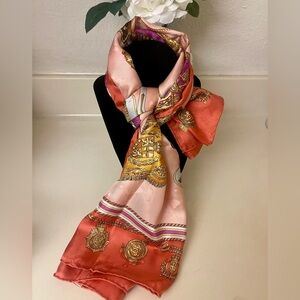 LANCEL silk 85cm unused scarf Authentic